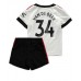 Billige Manchester United Donny van de Beek #34 Bortetrøye Barn 2022-23 Kortermet (+ korte bukser)